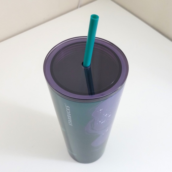 Starbucks 2025 Metallic Green Purple Mermaid Siren Stainless Tumbler 24oz Cup - Picture 4 of 6
